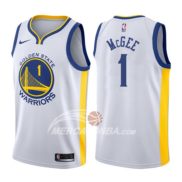 Maglia NBA Golden State Warriors Javale Mcgee Association 2017-18 Bianco